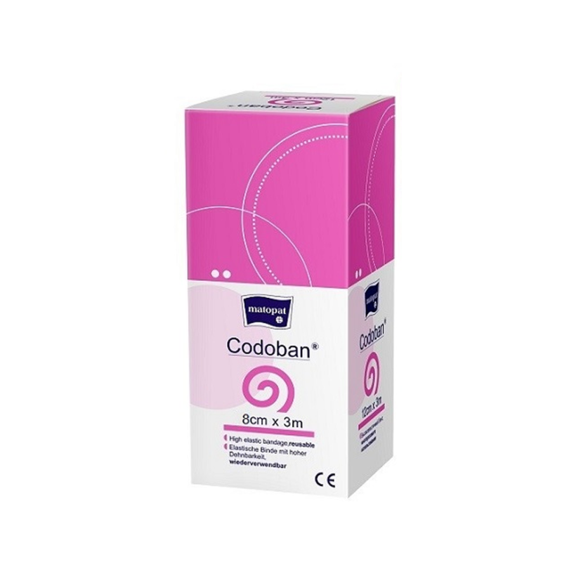 Bandaż uciskowy 8cm x 3m elastyczny wielorazowy Codoban 1 szt