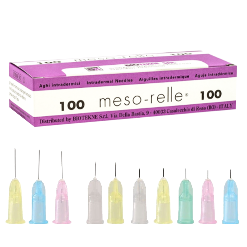 Igły do mezoterapii 32G 0,23mm x 4mm Mesorelle M0132G04 100szt