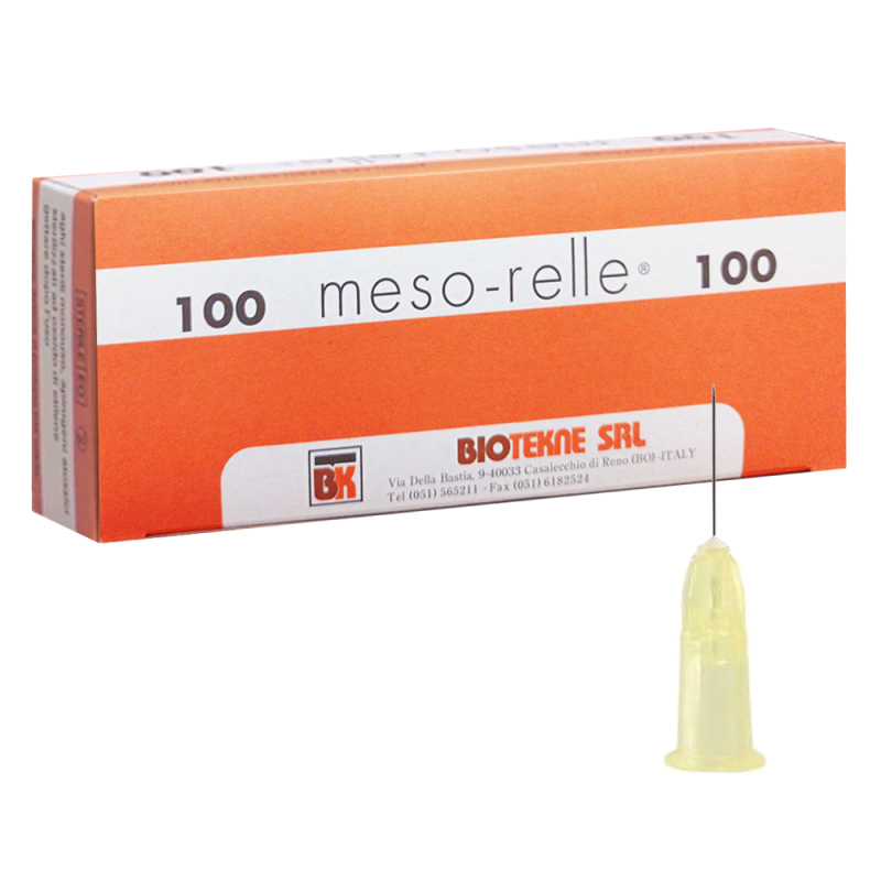 Igły do wypełniaczy 27G 0,4mm x 12mm Mesorelle Extra Thin Wall needles M0127G12T 100szt