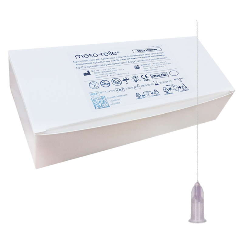 Igły do intralipoterapii 24G 0,55mm x 100mm Mesorelle 25szt