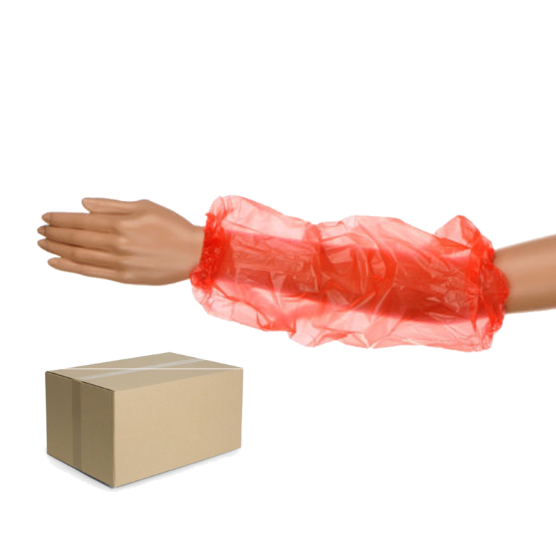 Zarękawki foliowe jednorazowe czerwone 100szt x 20op