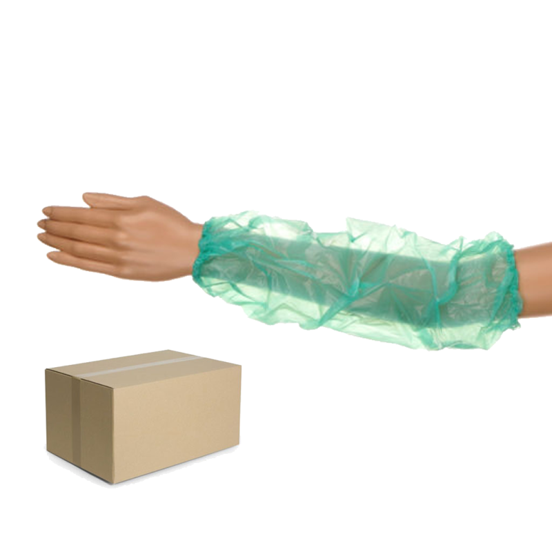Zarękawki foliowe jednorazowe zielone 100szt x 20op
