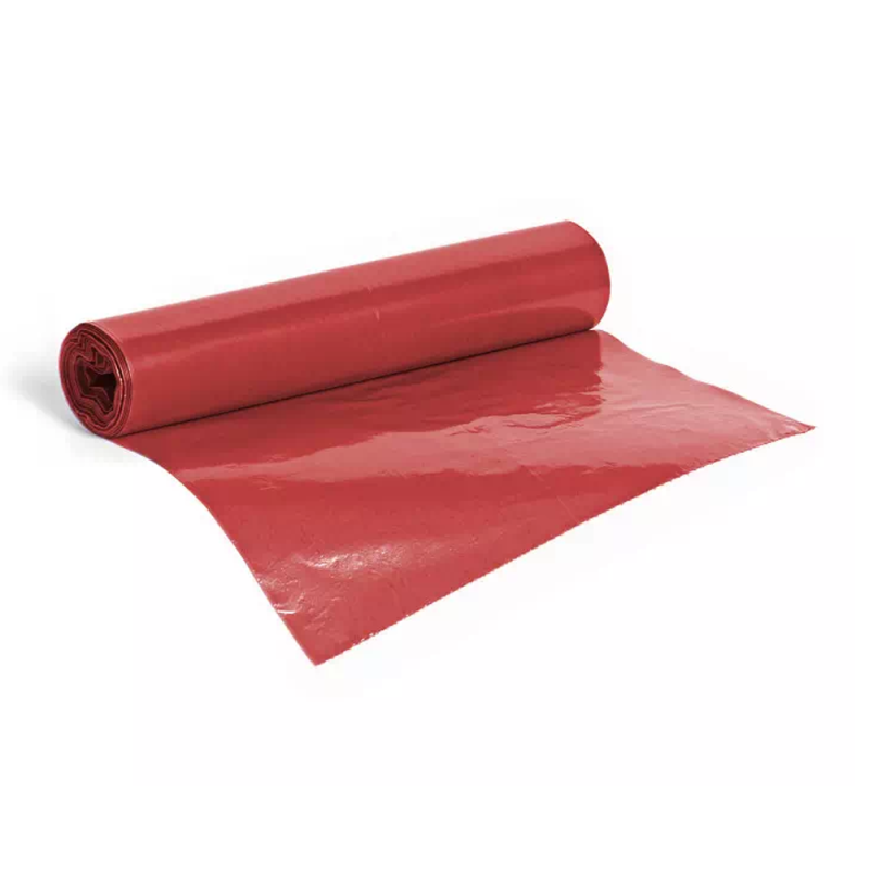 Worki na śmieci 60l czerwone 50szt folia LD 1 rolka