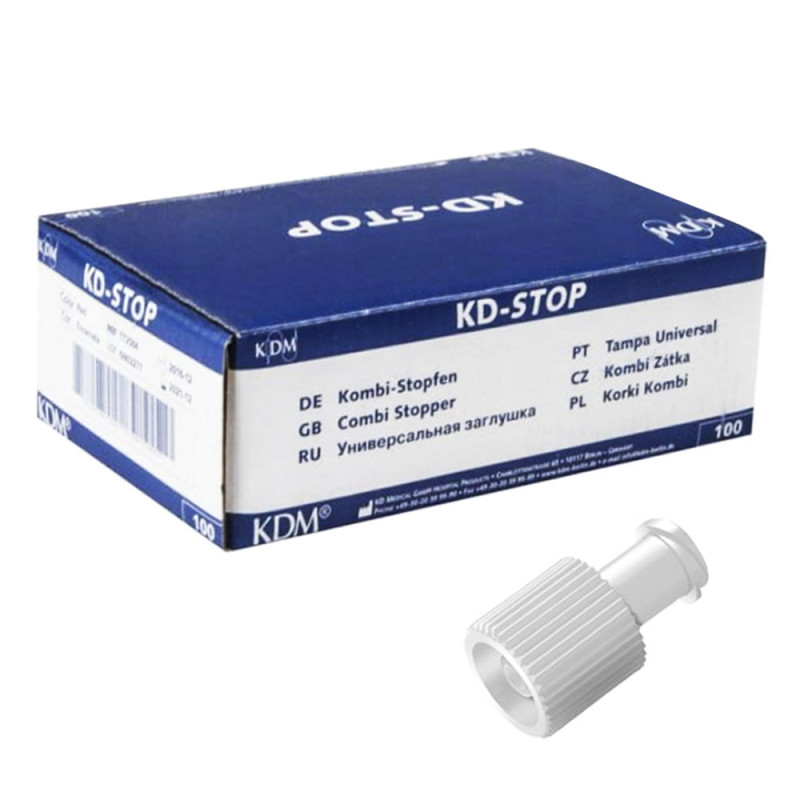 Koreczki do wenflon&oacute;w typu Combi KD-STOP sterylne 100szt białe