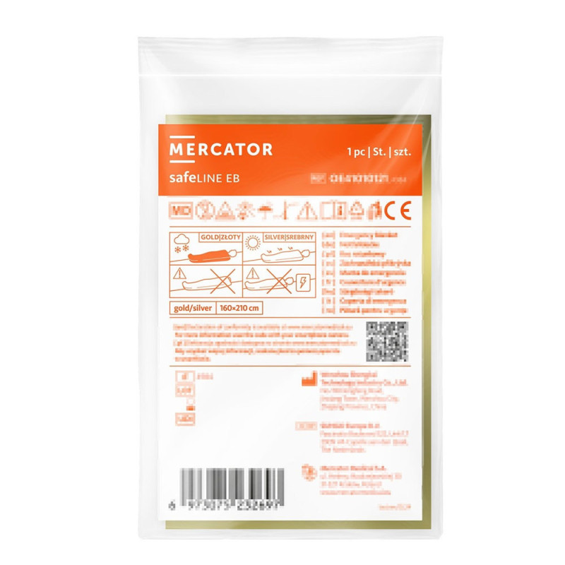 Koc ratunkowy termiczny złoto-srebrny folia NRC safeLine EB 210x160cm 1szt