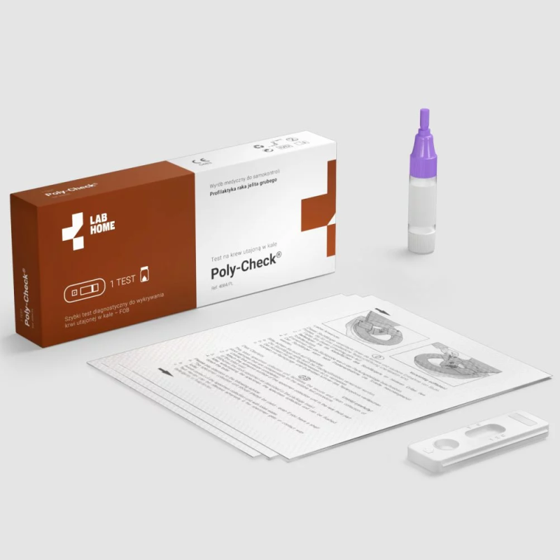 Domowy test FIT na krew utajoną w kale - jelito grube Poly-Check 1szt