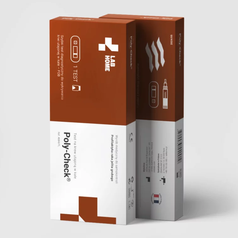 Domowy test FIT na krew utajoną w kale - jelito grube Poly-Check 1szt