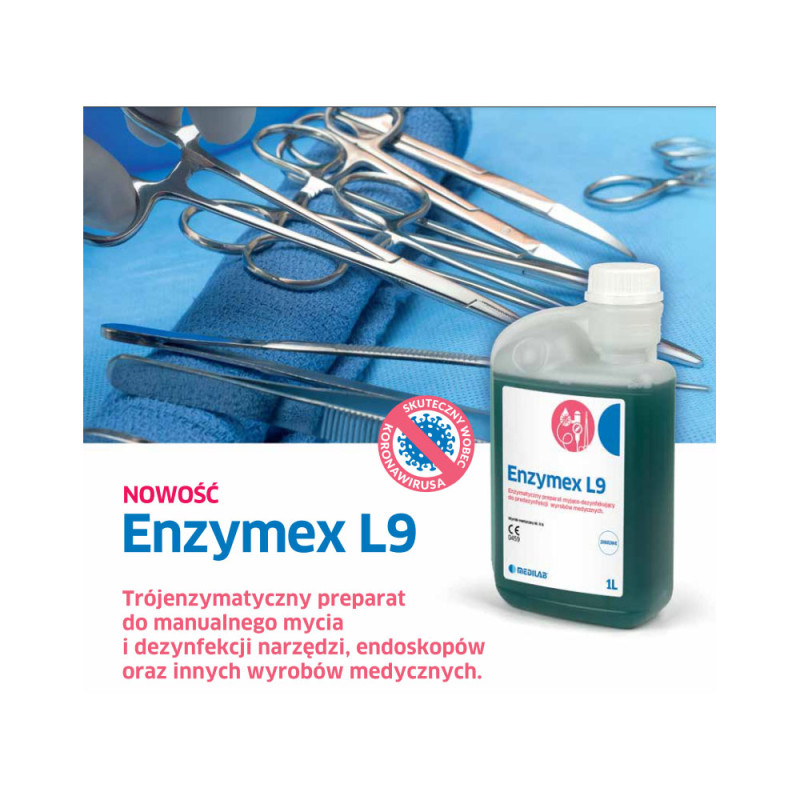 Koncentrat do ręcznego mycia i dezynfekcji narzędzi, endoskop&oacute;w Enzymex L9 5l