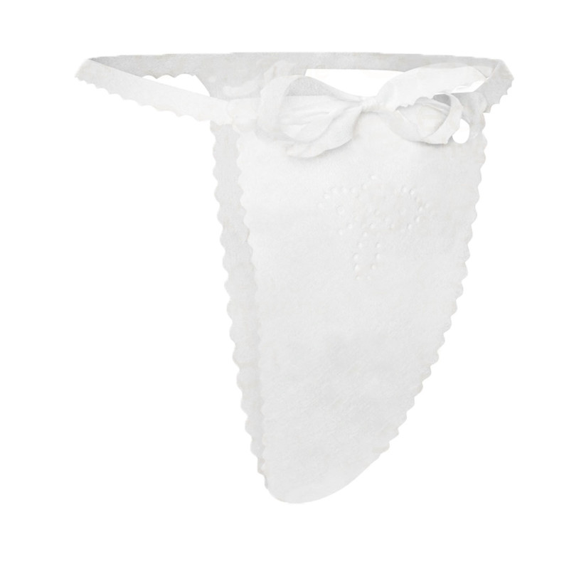 Majtki jednorazowe wiązane damskie extra majtki do masażu białe wł&oacute;knina nieprześwitujące 10szt