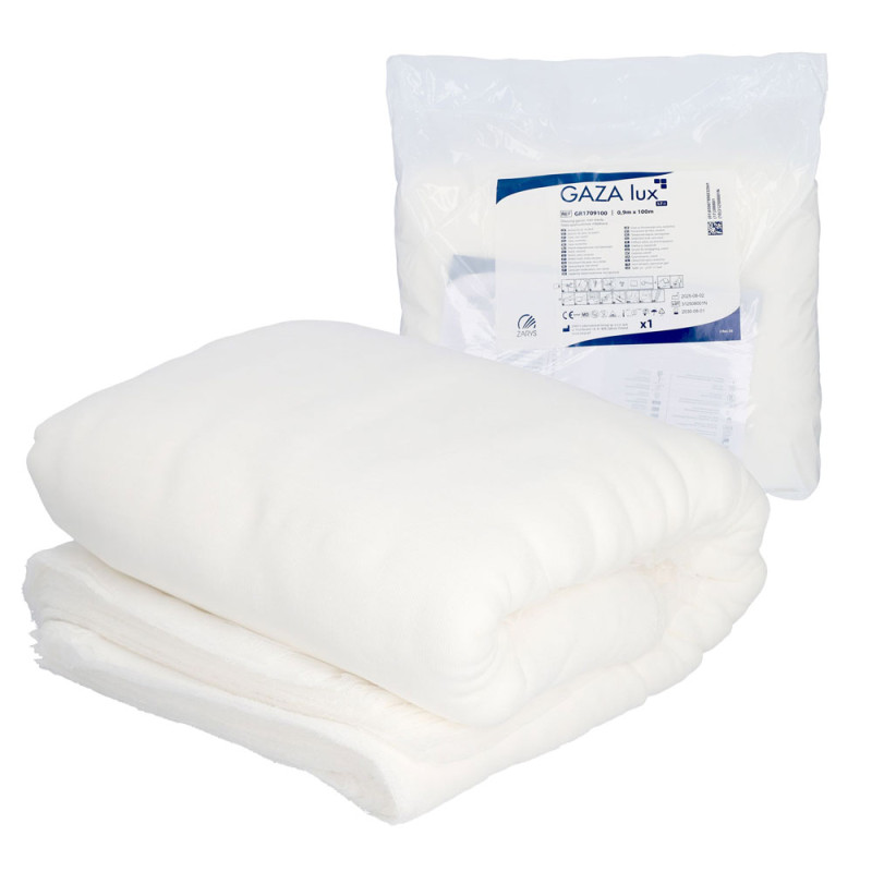 Gaza opatrunkowa niejałowa 0,9m x 100m 17 nitek składka