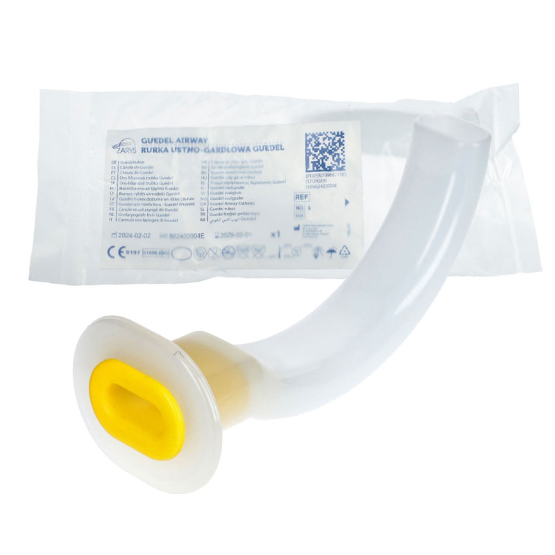 Rurka ustno gardłowa Guedel rozmiar 3 90mm ż&oacute;łta 1 szt