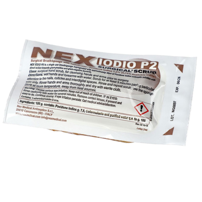 Szczotka chirurgiczna z jodyną jednorazowa niejałowa 1szt
