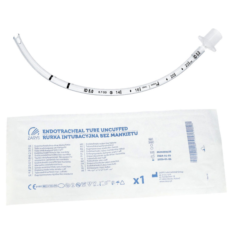 Rurka intubacyjna bez mankietu 5,0 mm 1szt