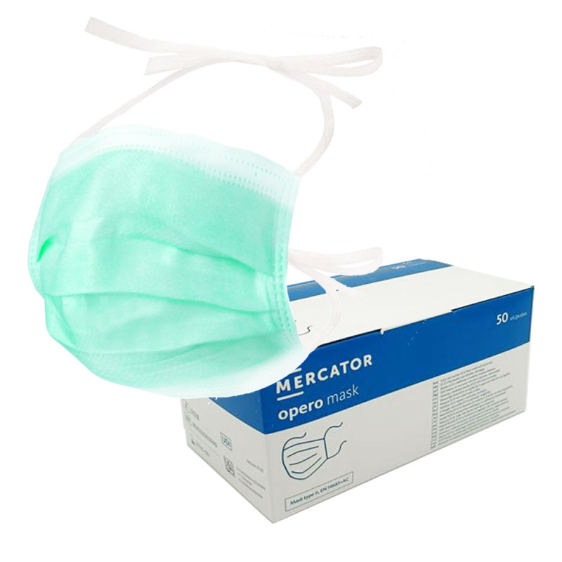 Maseczka chirurgiczna na troki typ II zielona 2000 szt