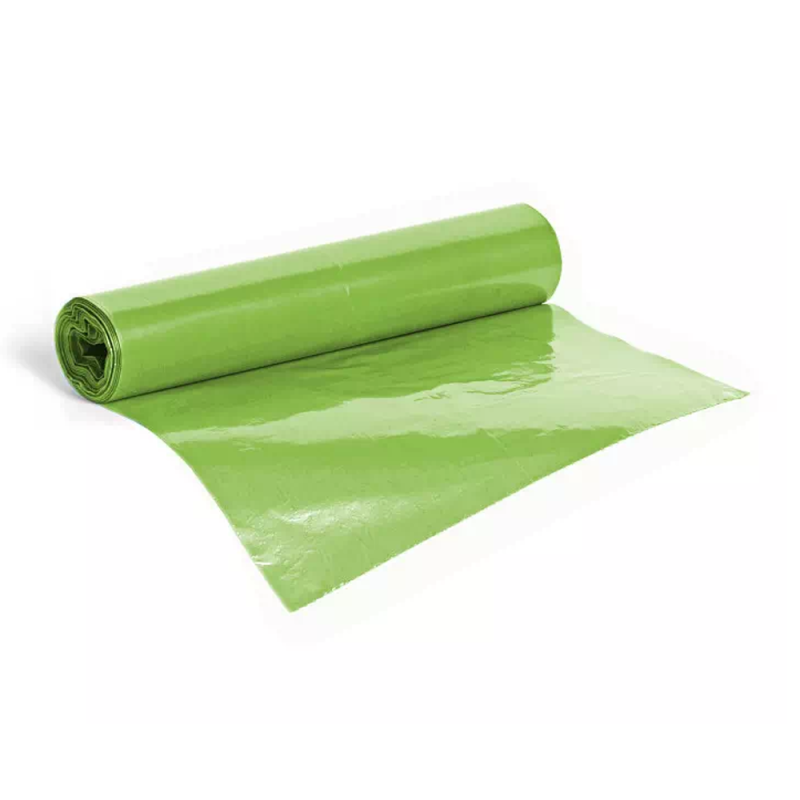 Worki na śmieci 60l zielone 50szt folia LD 1 rolka