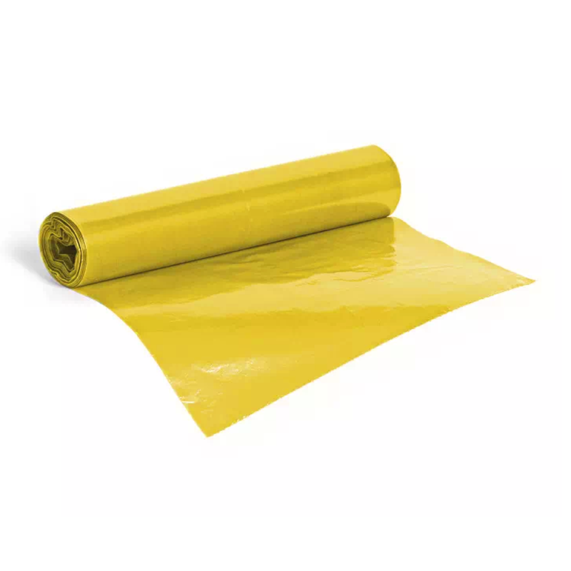 Worki na śmieci 60l ż&oacute;łte 50szt folia LD 1 rolka