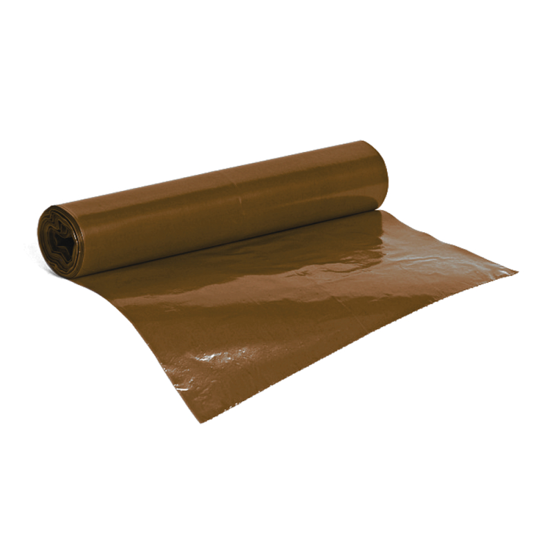 Worki na śmieci 60l brązowe 50szt folia LD 1 rolka
