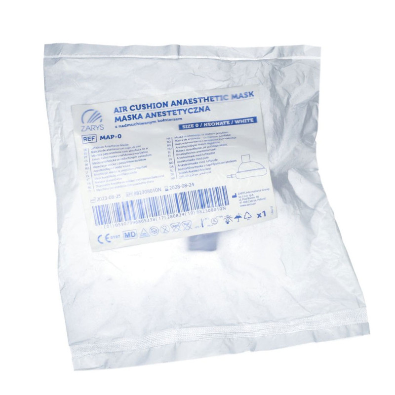 Maska anestetyczna z nadmuchiwanym kołnierzem rozmiar 0 1szt