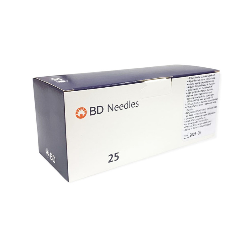 Igły do punkcji lędźwiowej 90mm x 0,45mm 26G BD Spinal Needle 25szt