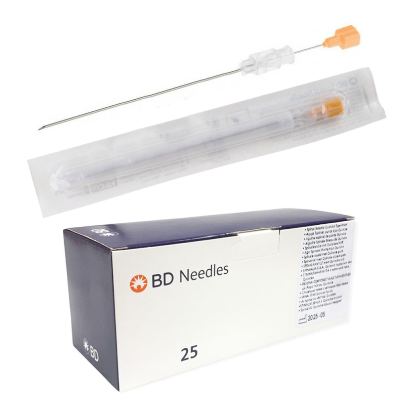 Igły do punkcji lędźwiowej 90mm x 0,5mm 25G BD Spinal Needle 25szt