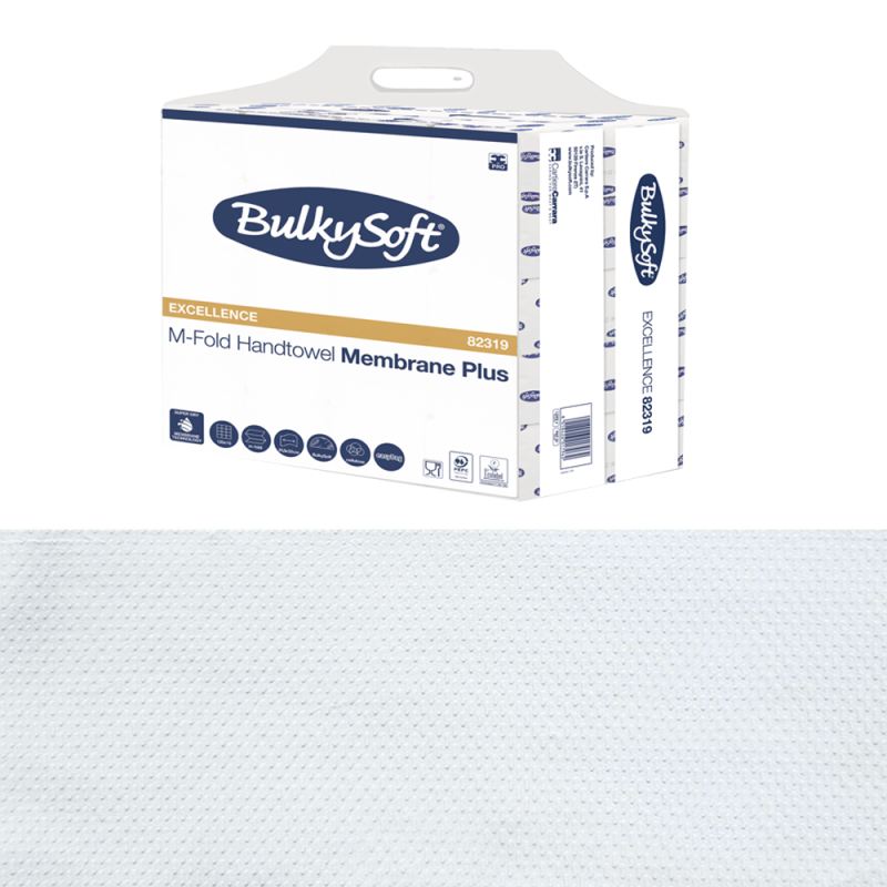 Duży ręcznik papierowy w listkach 21,5x32cm składany typu M-FOLD 1800szt biały 3 warstwy luxury