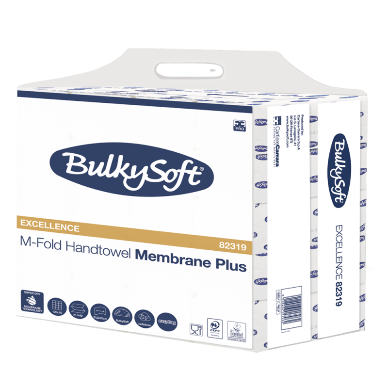 Duży ręcznik papierowy w listkach 21,5x32cm składany typu M-FOLD 1800szt biały 3 warstwy luxury