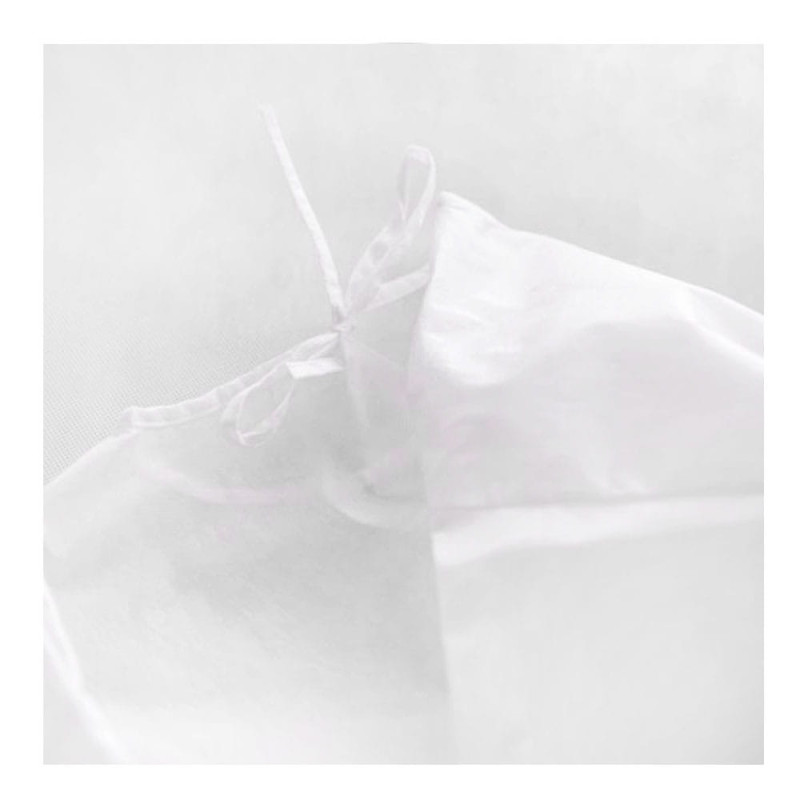 Fartuch kosmetyczny biały XXXL z gumką, wiązany na troki (flizelina 20g) 1szt