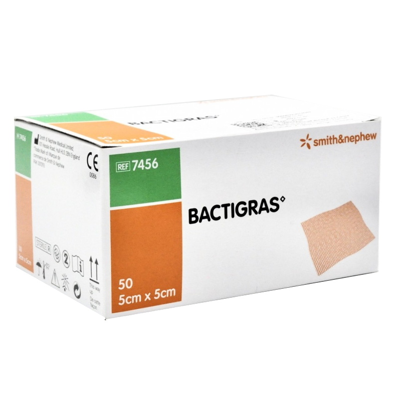 Bactigras 5x5 opatrunek parafinowy z chlorhexydyną Smith&Nephew 50szt
