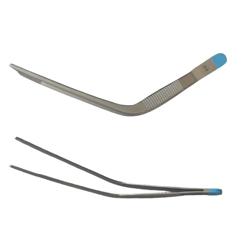 Pęseta laryngologiczna do ucha  Wilde Troeltsch zagięta 12,5cm jałowa 25 szt
