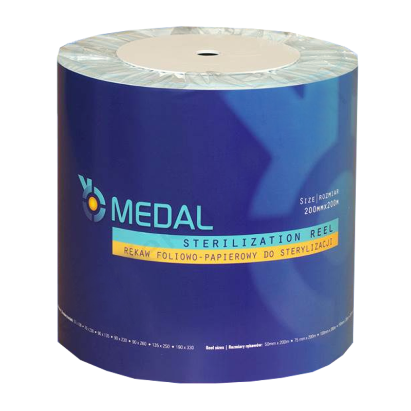 Rękaw do sterylizacji parą wodną STEAM 200mm x 200m płaskie papierowo-foliowe 1rolka