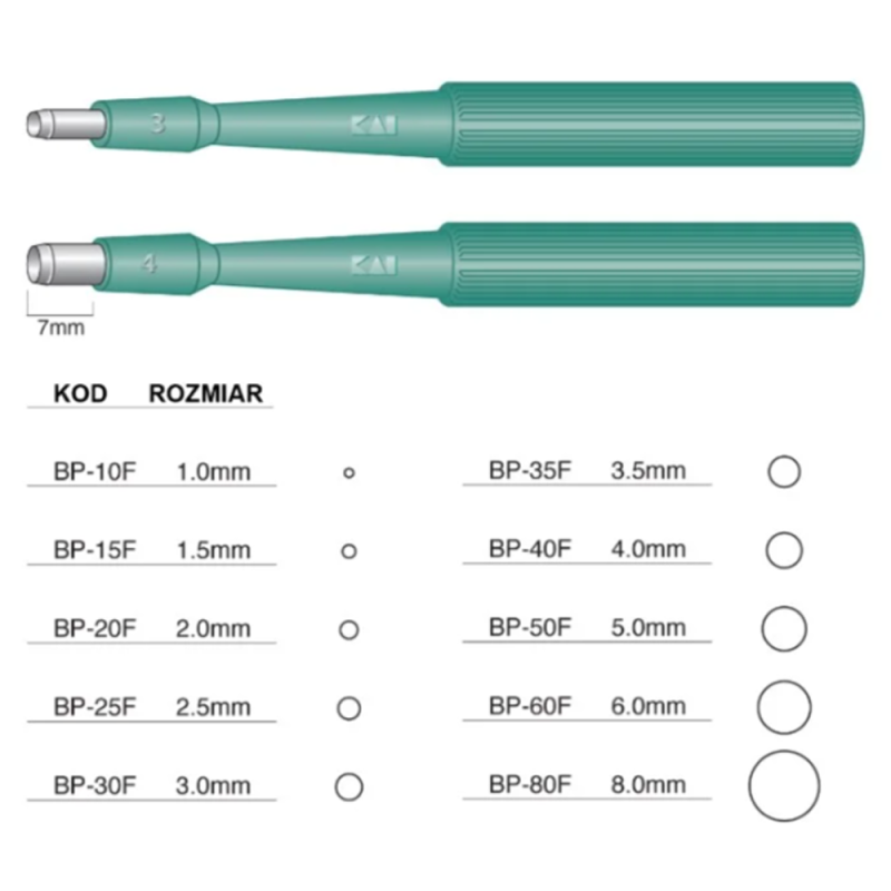 Sztanca biopsyjna 4mm biopsy punch Kai 1szt