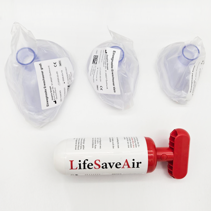 LifeSaveAir pierwsza pomoc w zadławieniach pompa ratownicza przed zadławieniem zestaw dla firm 5szt