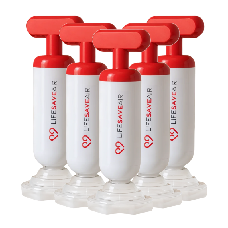 LifeSaveAir pierwsza pomoc w zadławieniach pompa ratownicza przed zadławieniem zestaw dla firm 5szt
