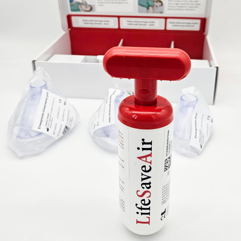 LifeSaveAir pierwsza pomoc w zadławieniach pompa ratownicza przed zadławieniem zestaw dla firm 5szt