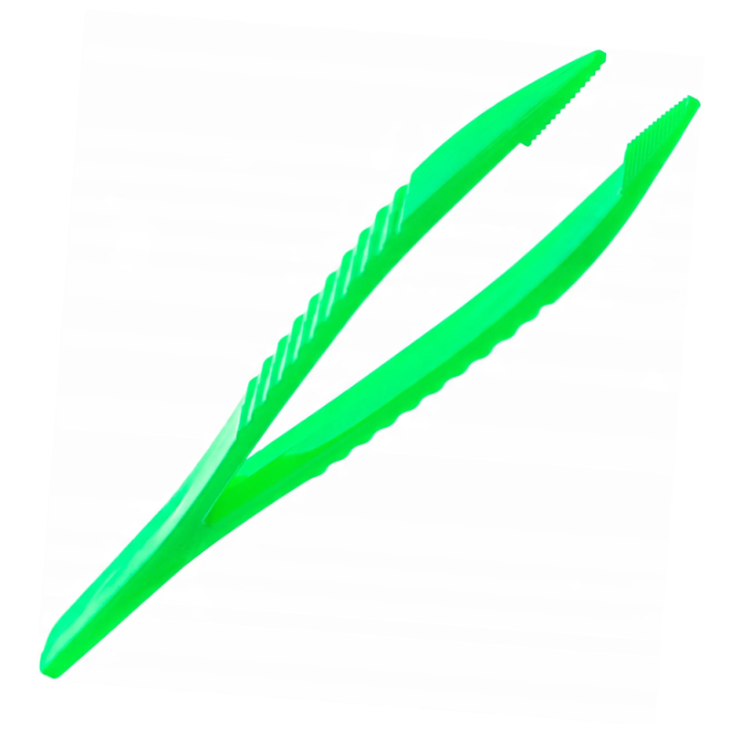 Pęseta chirurgiczna jałowa 12,5cm plastikowa zielona Softmed 100 szt