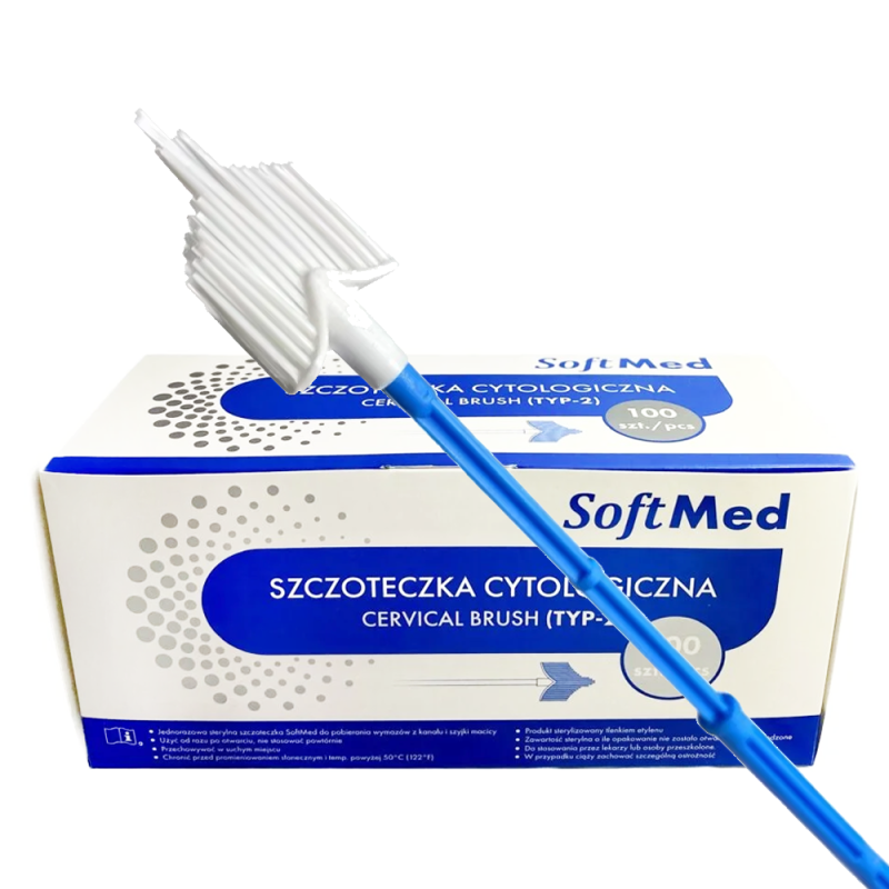 Szczoteczka do cytologii wachlarz typ II sterylna Softmed 100 szt