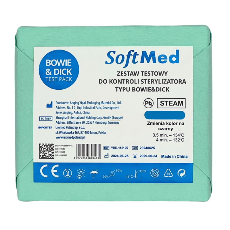 Test Bowie Dick pakiet do kontroli sterylizacji parą 1szt