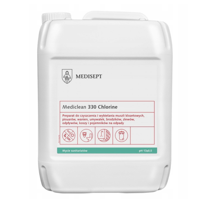 Mediclean 330 Chlorine 5l wybielający żel do czyszczenia i wybielania sanitariat&oacute;w 1szt