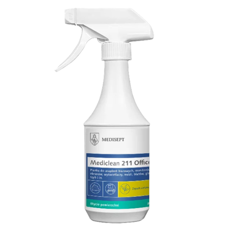 Mediclean 211 Ofiice 500ml pianka do czyszczenia powierzchni biurowych mebli moitorów 1szt