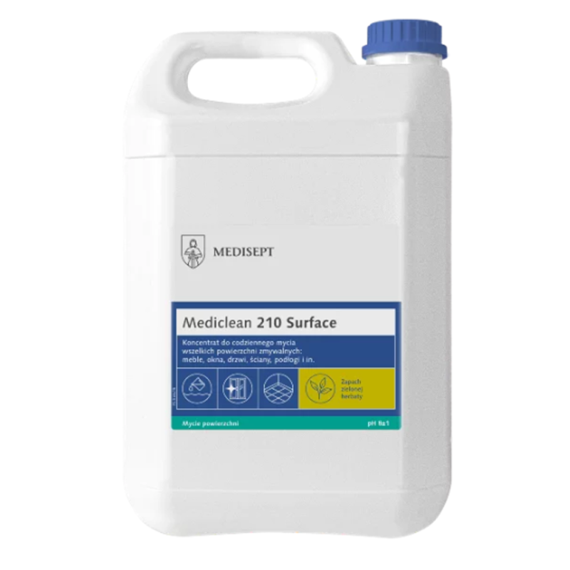 Mediclean 210 Surface zielona herbata 5l koncentrat do codziennego mycia wszytskich powierzchni wodoodpornych 1szt