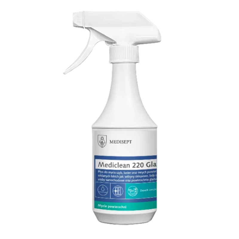 Mediclean 220 Glass 500ml płyn do mycia szyb luster i powierzchni szklanych 1szt
