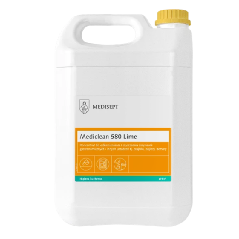 Mediclean 580 Lime 5l koncentrat do odkamieniania zmywarek gastronomicznych i innych urządzeń 1szt