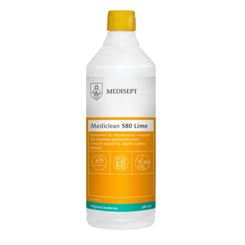 Mediclean 580 Lime 1l koncentrat do odkamieniania zmywarek gastronomicznych i innych urządzeń 1szt