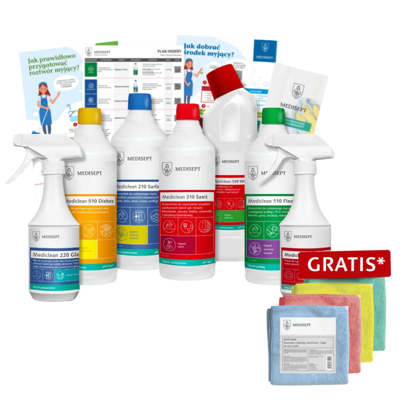 Mediclean Pack pakiet czystość zestaw produkt&oacute;w Medisept 1szt