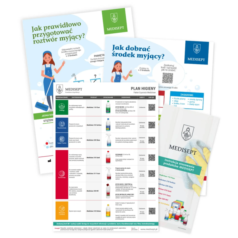 Mediclean Pack pakiet czystość zestaw produkt&oacute;w Medisept 1szt