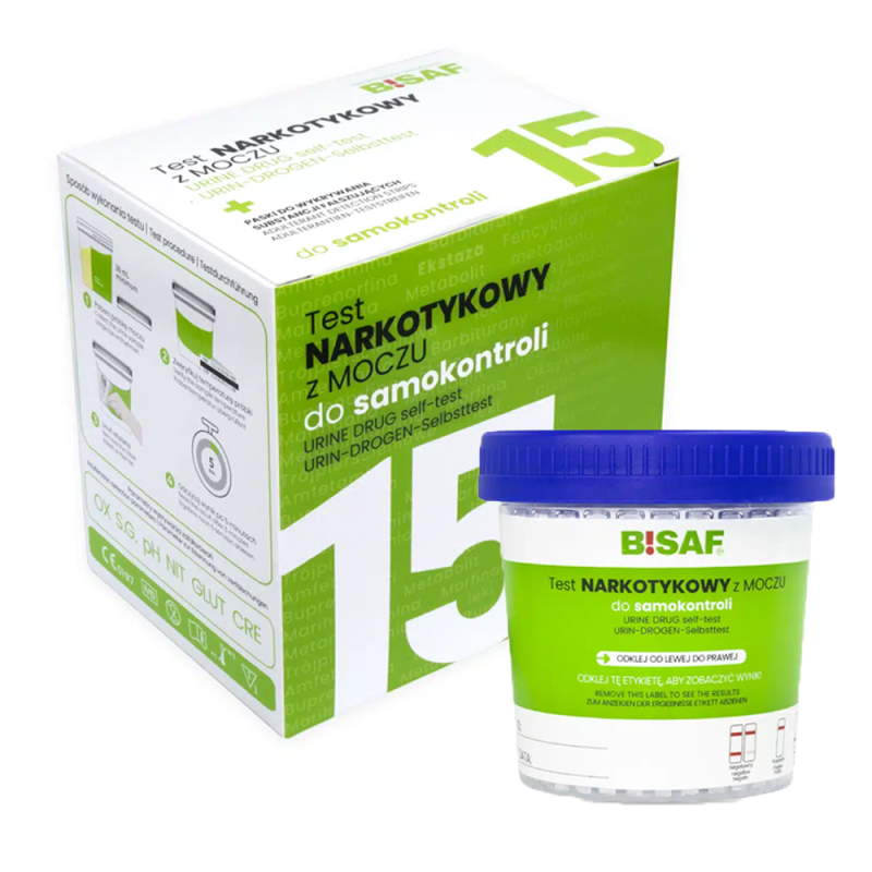 Test narkotykowy z moczu na 15 substancji do samokontroli 1 szt