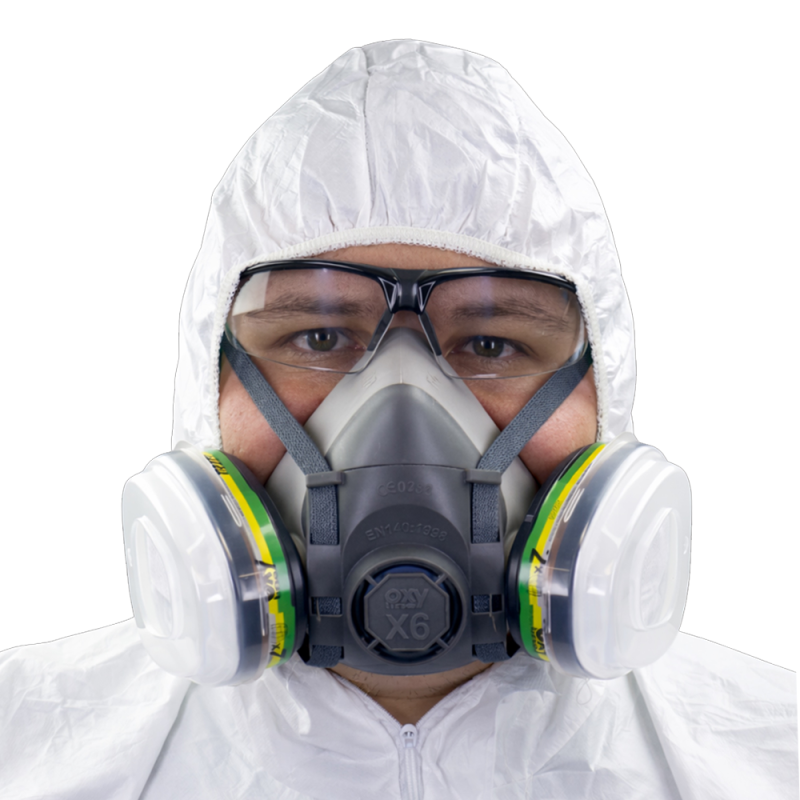 Maska do oprysk&oacute;w zestaw OxyPro Agro Basic M (X6 rozm. M + X703ABEK1 + X501 + X7N11P2)