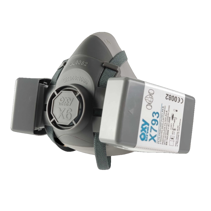 Maska do pracy z azbestem zestaw OxyPro Asbestop M (X6 rozm. M + 2x793P3)