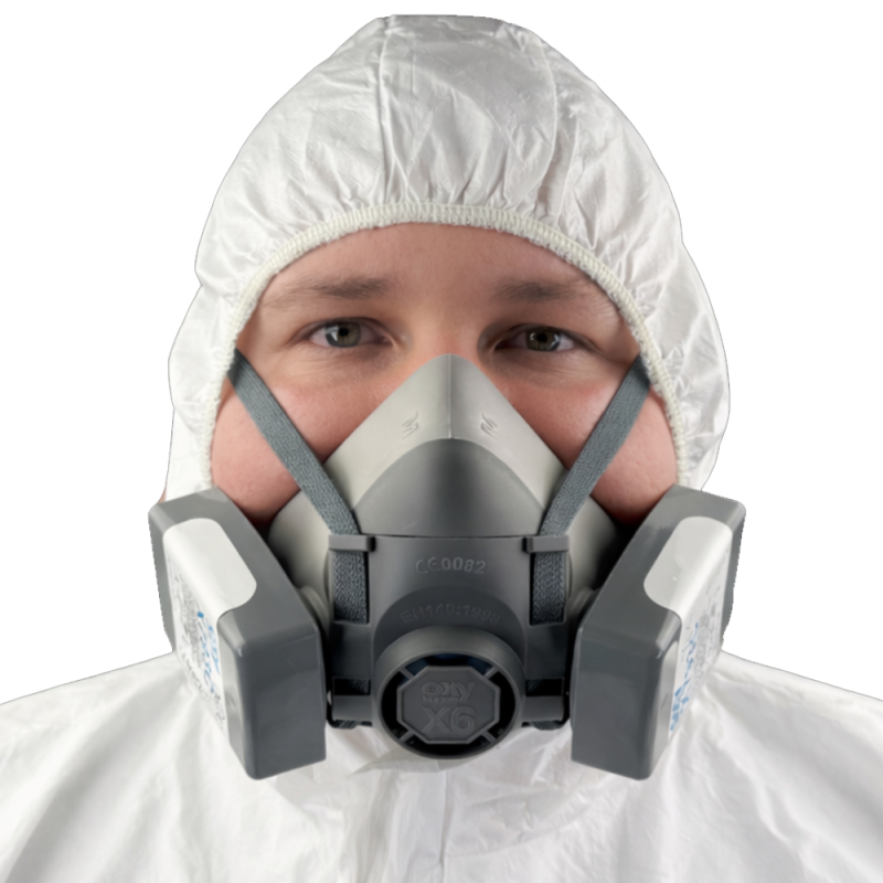 Maska do pracy z azbestem zestaw OxyPro Asbestop L (X6 rozm. L + 2x793P3)