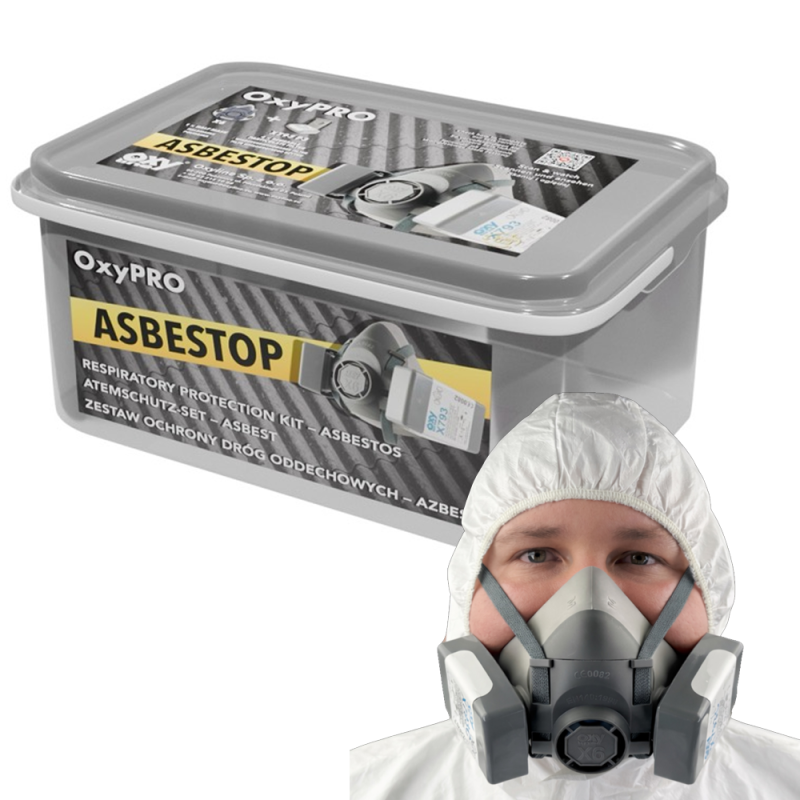 Maska do pracy z azbestem zestaw OxyPro Asbestop S (X6 rozm. S + 2x793P3)